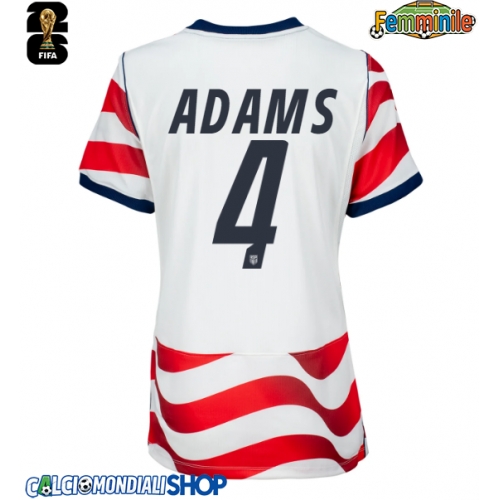 Maglie da calcio Stati Uniti Tyler Adams #4 Prima Maglia Femminile Mondiali 2026  Manica Corta